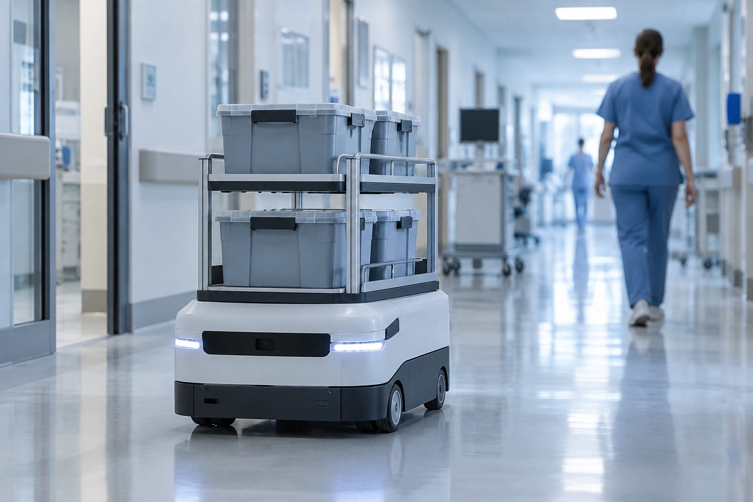Logistics robot in a hospital