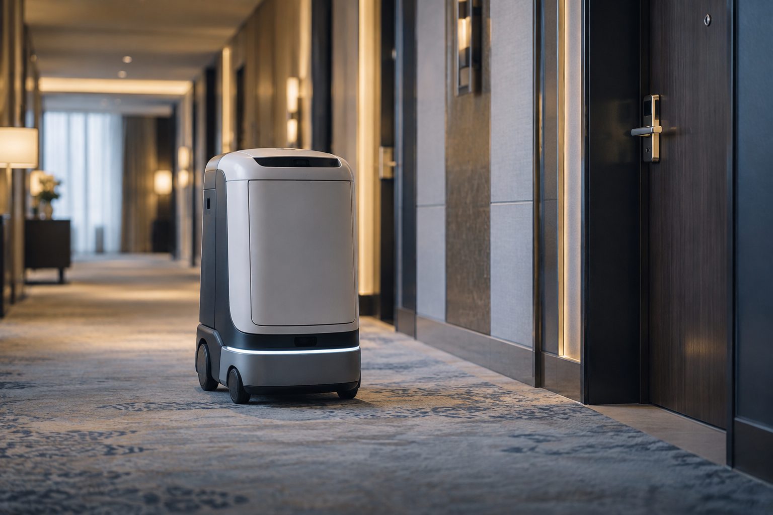 Delivery robot in a hotel